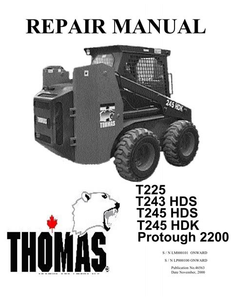 thomas 225 turbo skid steer manual|thomas skid steer parts.